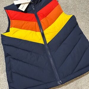 Janie and Jack Colorful Chevron Puffer Vest